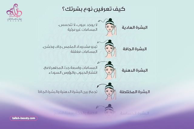 كيفية معرفة نوع البشرة بالصور