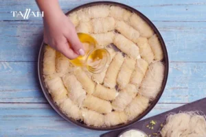 طريقة عمل الكنافة الملفوفة بالقشطة